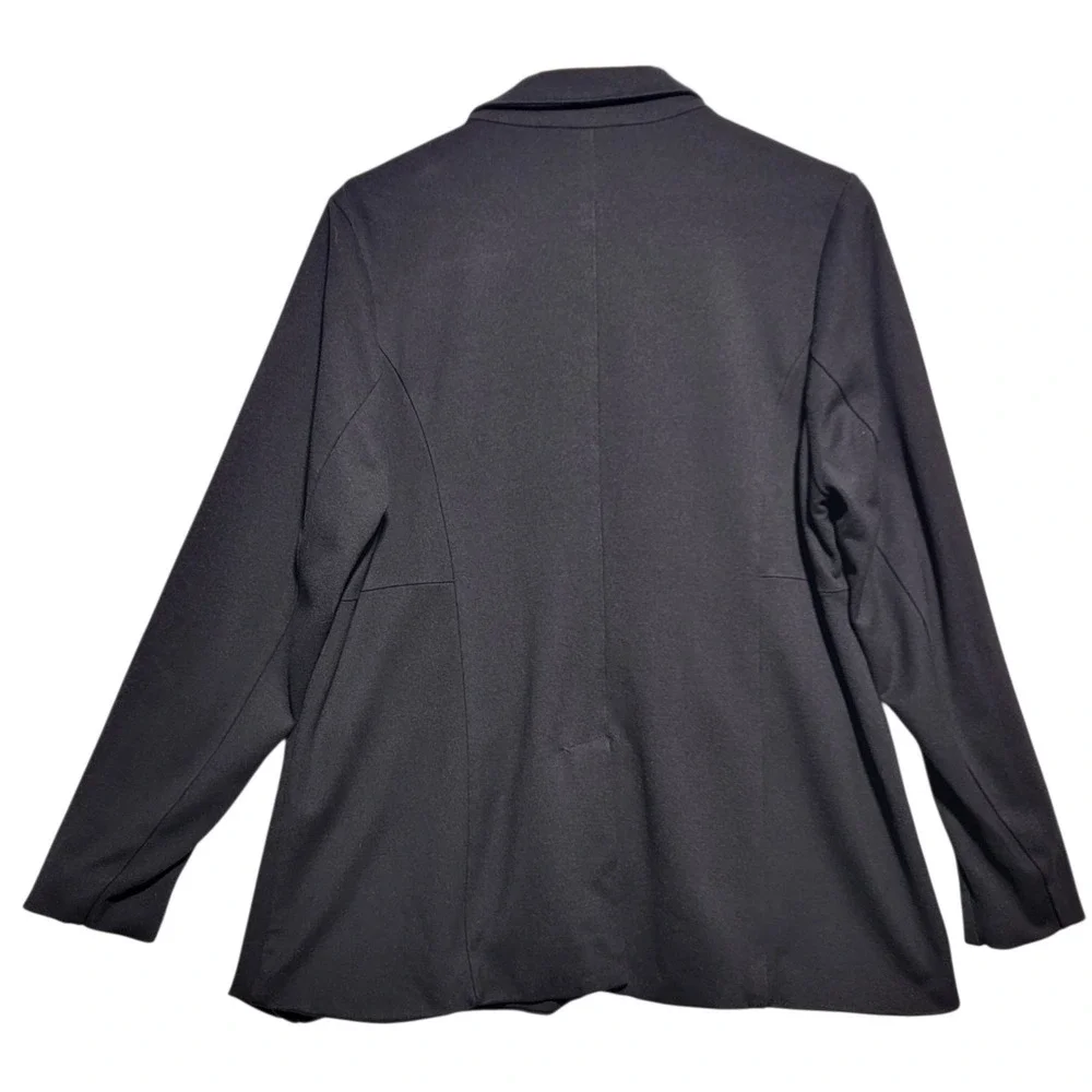 Torrid Plus Size 1 Black Ponte Double Breasted Relaxed Blazer - Picture 3 of 6